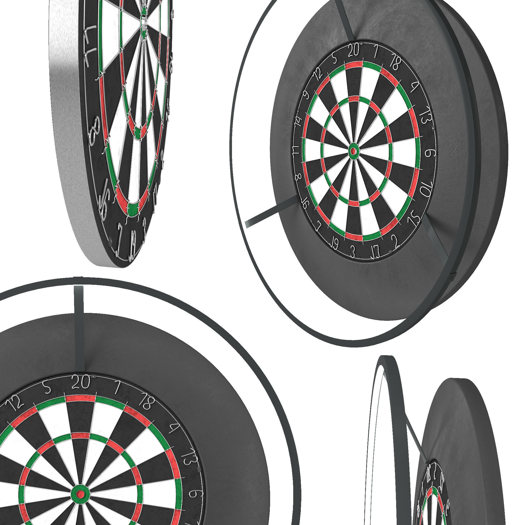 Darts target game 3D model_5