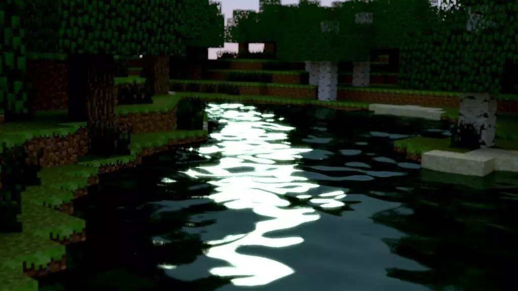 3d-Minecraft World with Relastic Water Low-poly 3D model_0