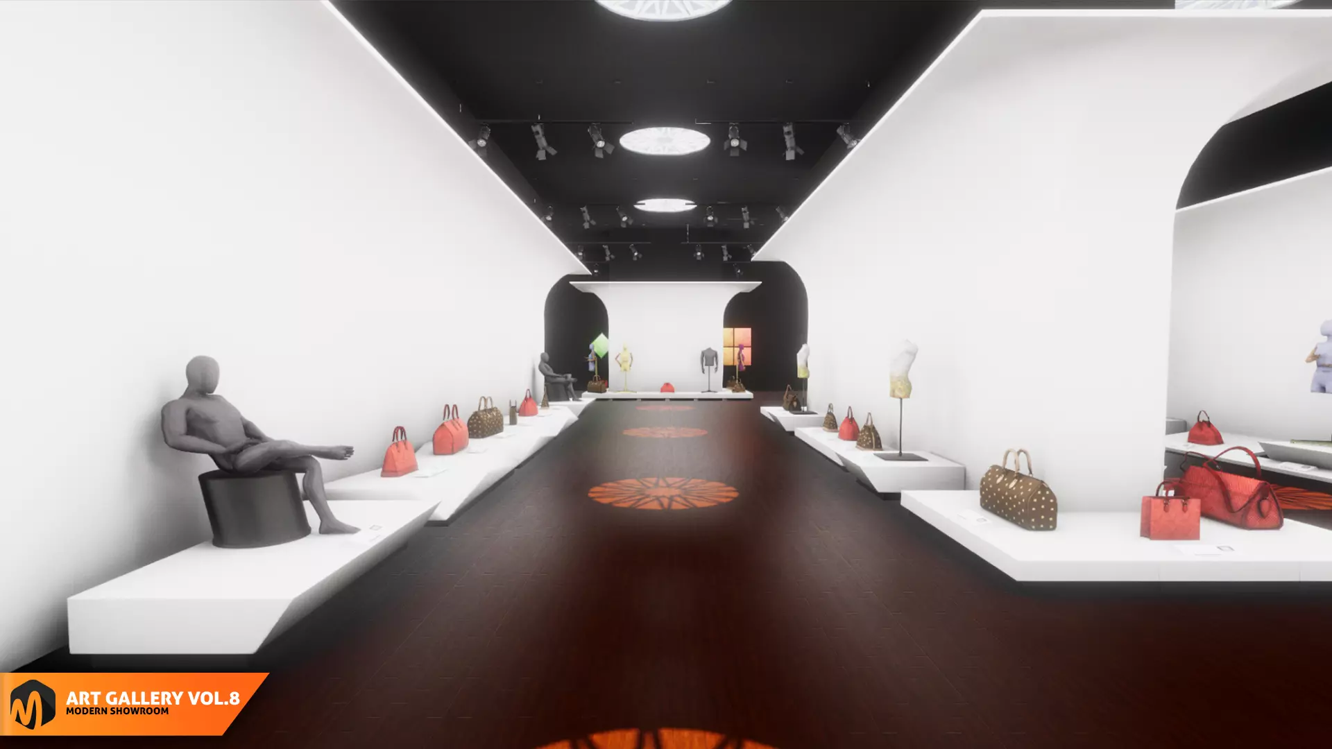 Art gallery Vol8 - modern showroom 3D model_0