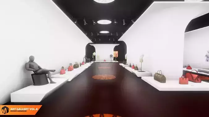 Art gallery Vol8 - modern showroom 3D model