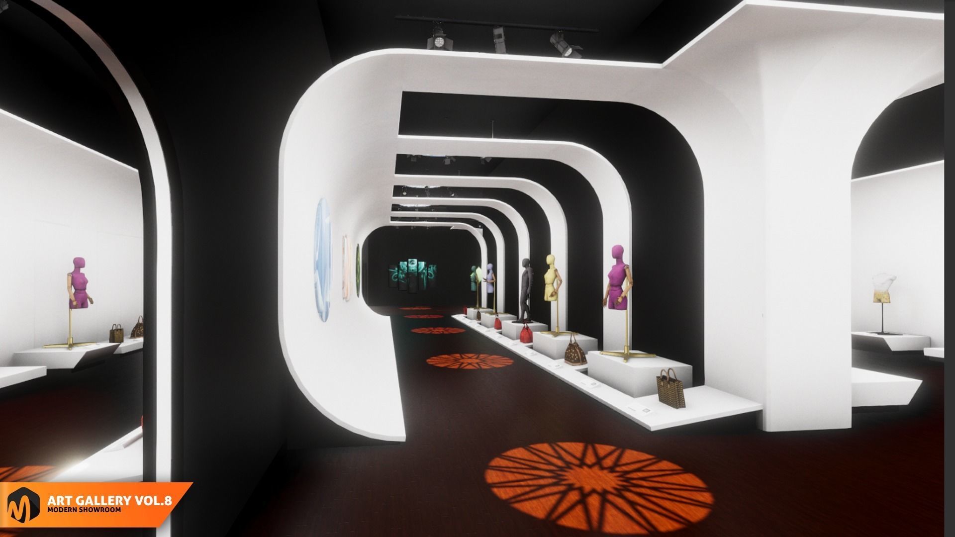 Art gallery Vol8 - modern showroom 3D model_1