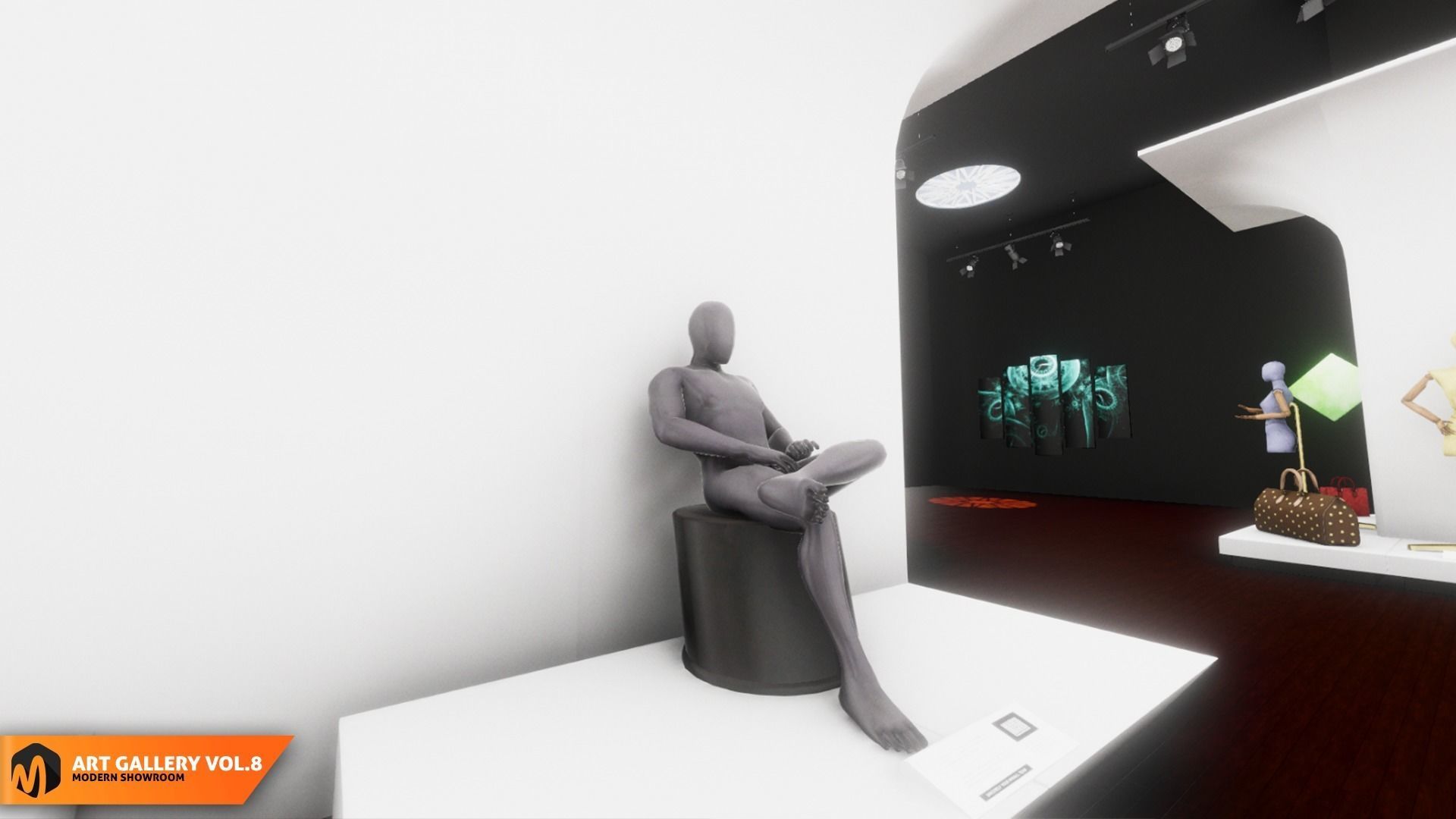Art gallery Vol8 - modern showroom 3D model_9