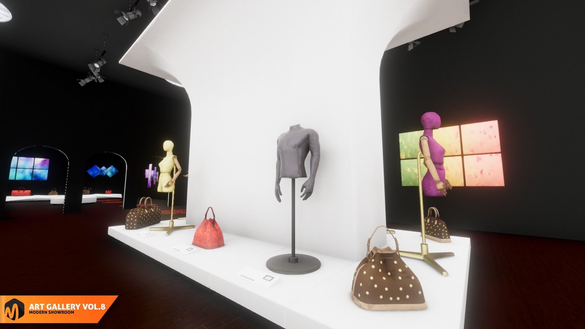 Art gallery Vol8 - modern showroom 3D model_8