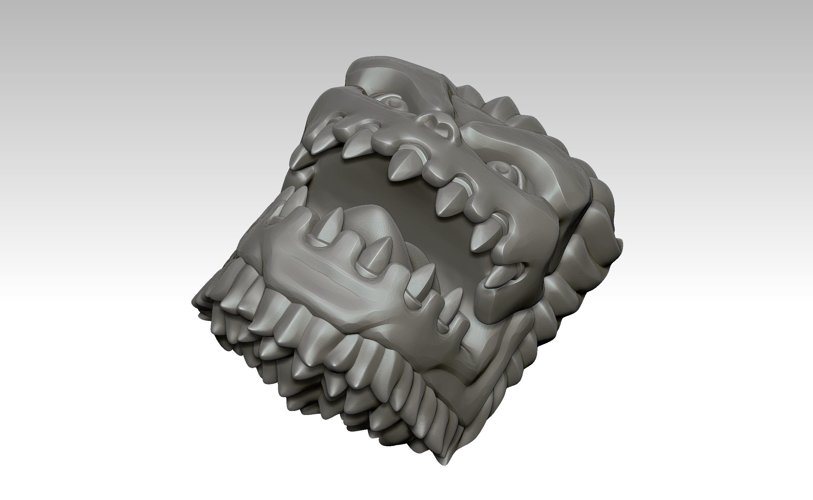 Jaw Titan - Keycap 3D for mechanical keyboard - AOT SNK -  3D print model_6