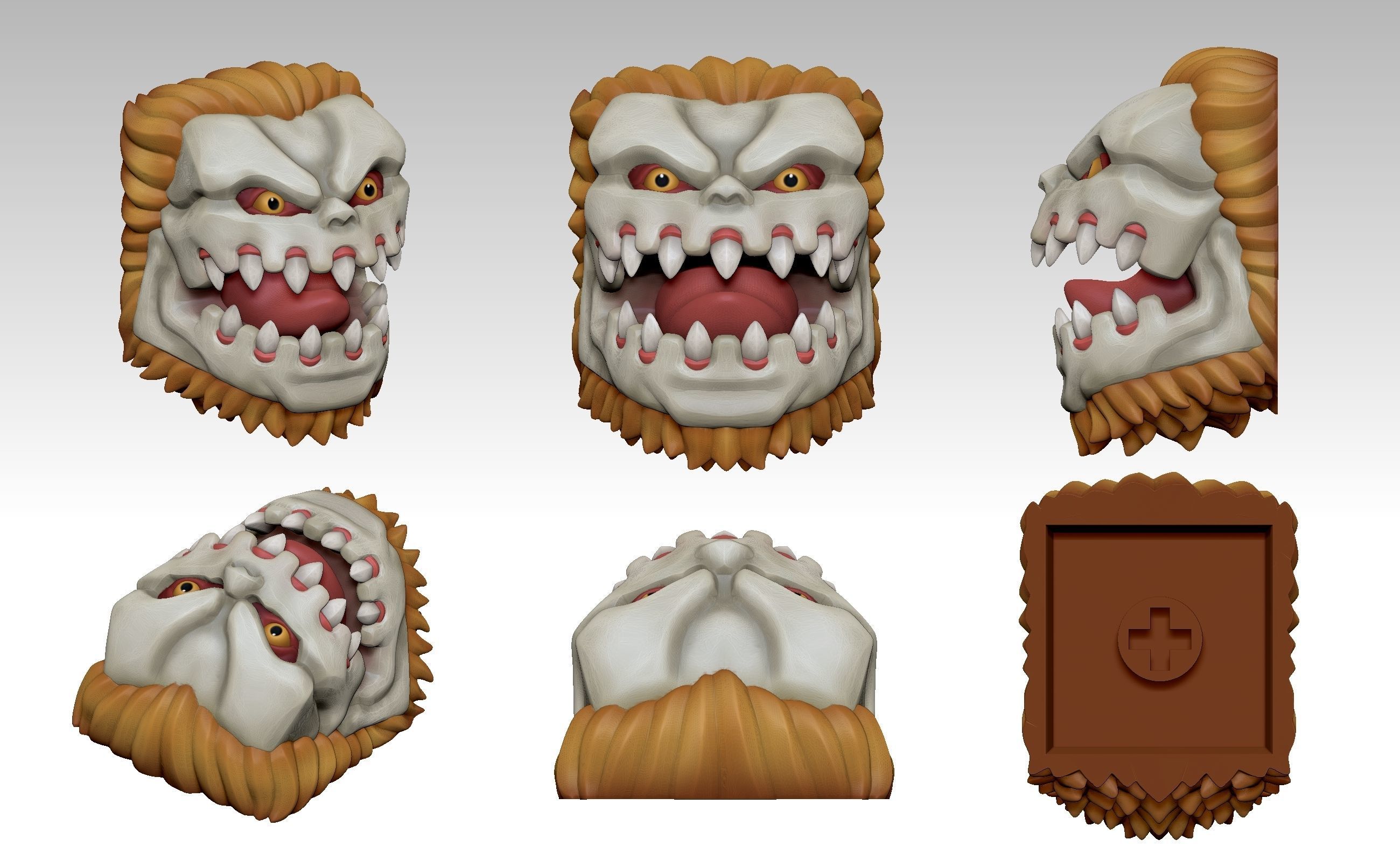 Jaw Titan - Keycap 3D for mechanical keyboard - AOT SNK -  3D print model_2