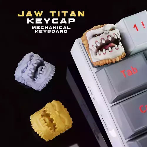 Jaw Titan - Keycap 3D for mechanical keyboard - AOT SNK -  3D print model