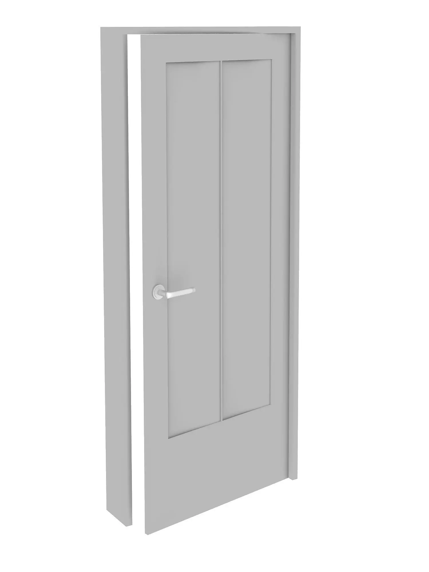 Door with handle Free 3D model