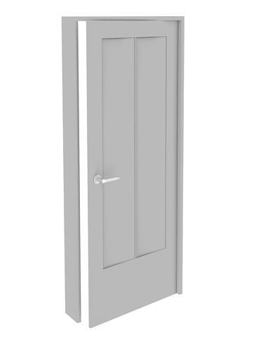 Door with handle Free 3D model