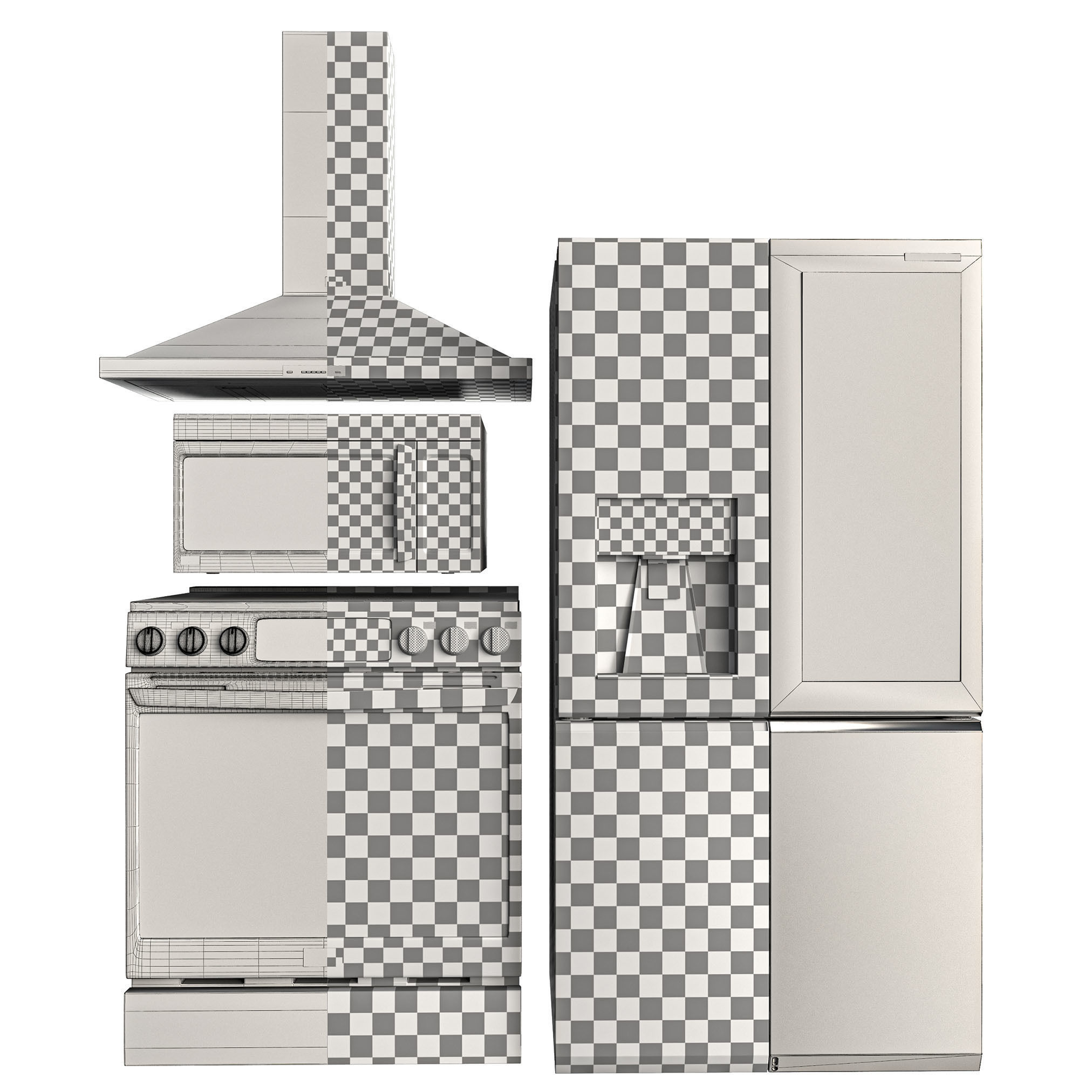 LG kitchen appliances 3D model_6