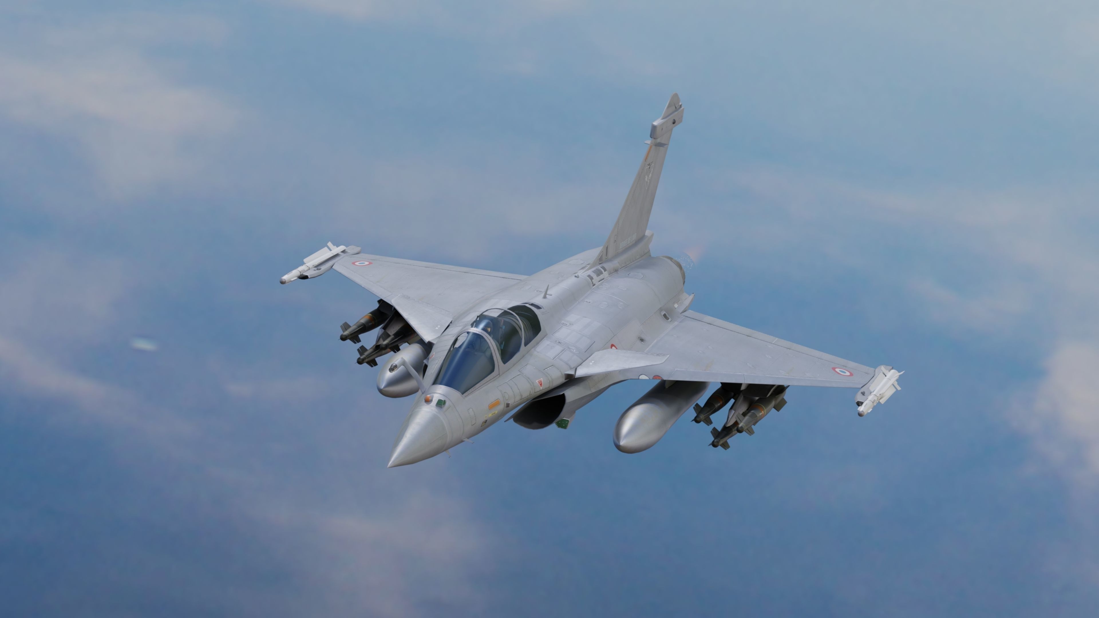 Dassault Rafale C - Rigged - High Resolution Cocpit Low-poly 3D model_2