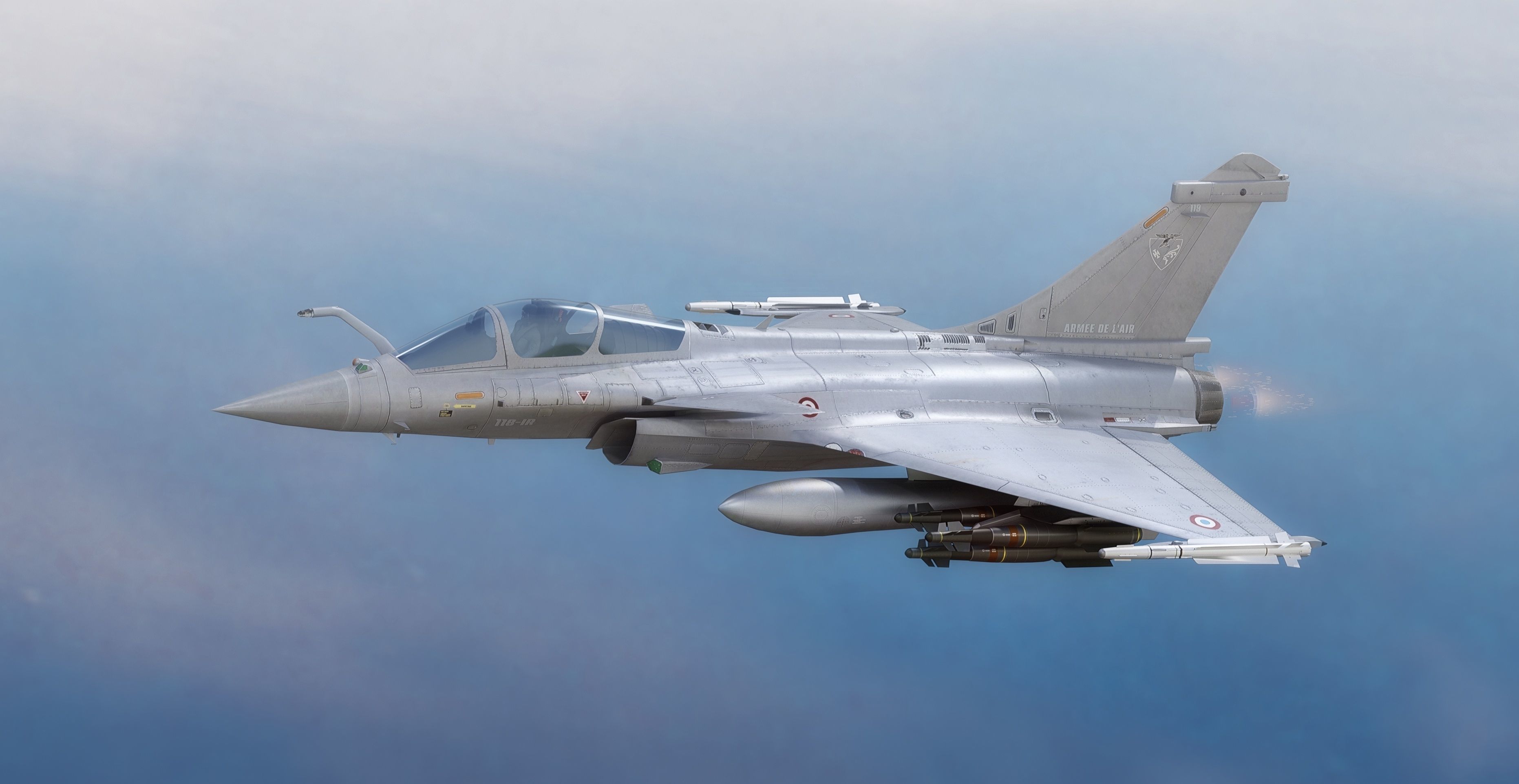 Dassault Rafale C - Rigged - High Resolution Cocpit Low-poly 3D model_4