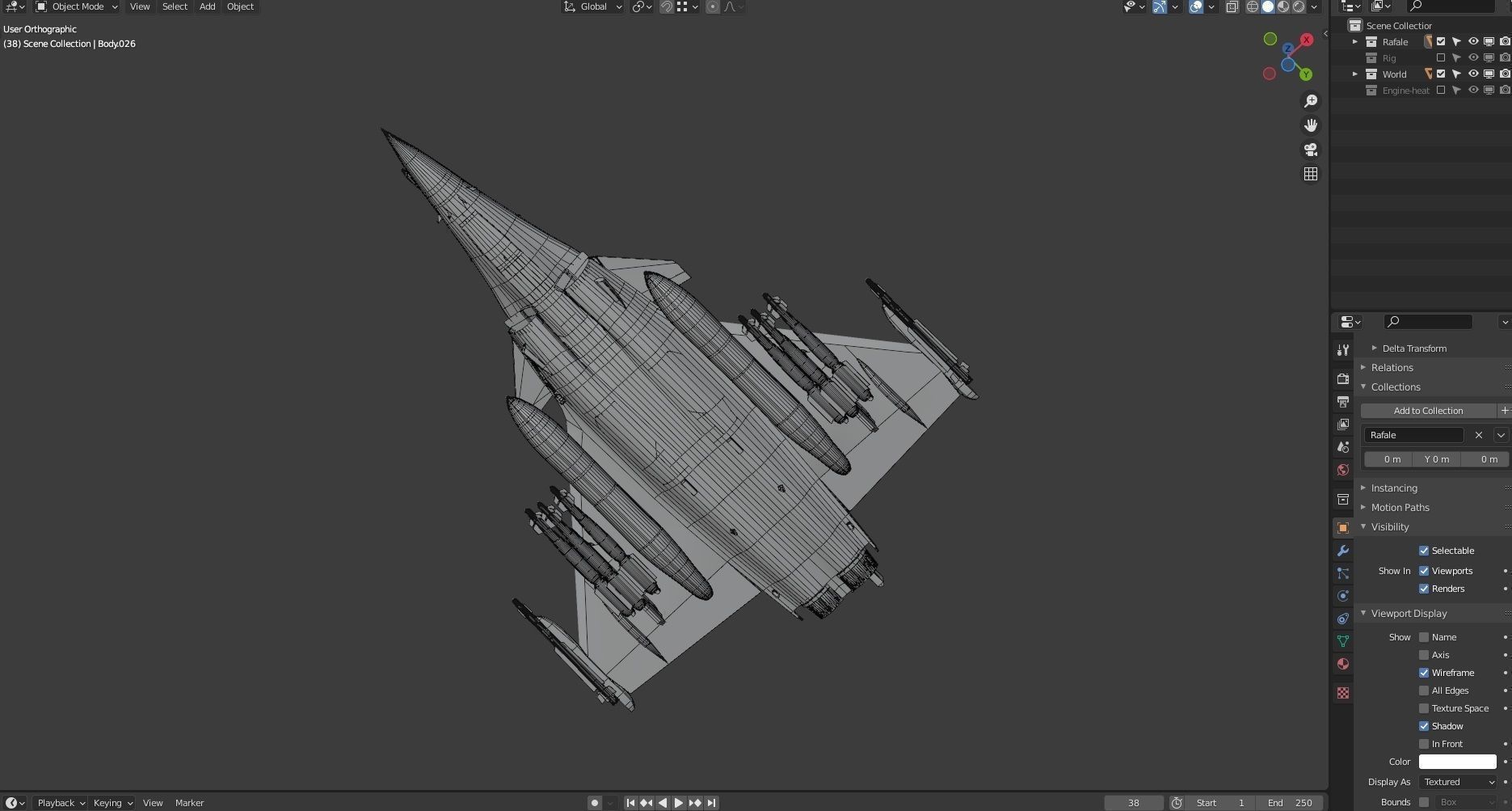 Dassault Rafale C - Rigged - High Resolution Cocpit Low-poly 3D model_24