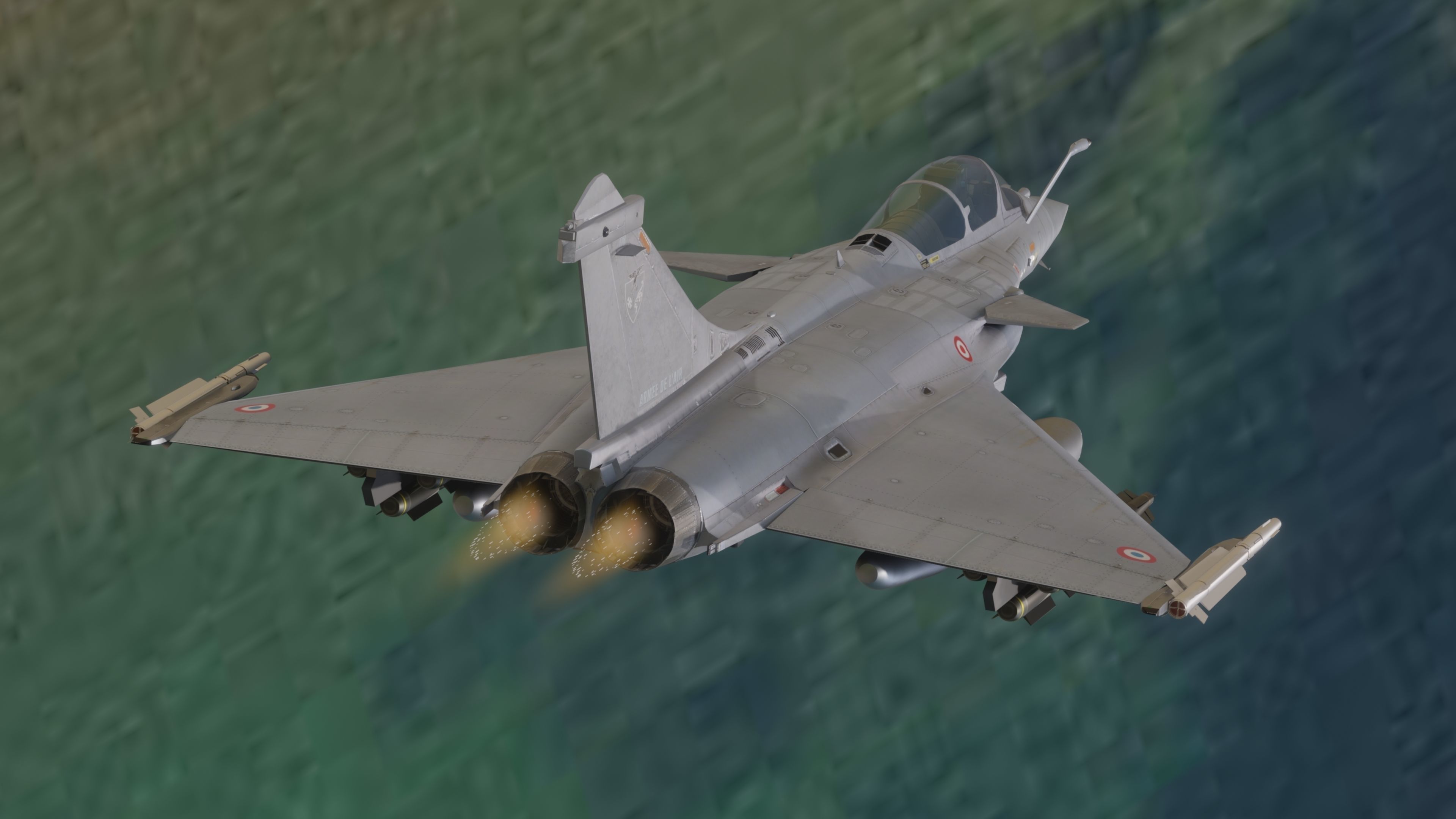 Dassault Rafale C - Rigged - High Resolution Cocpit Low-poly 3D model_6