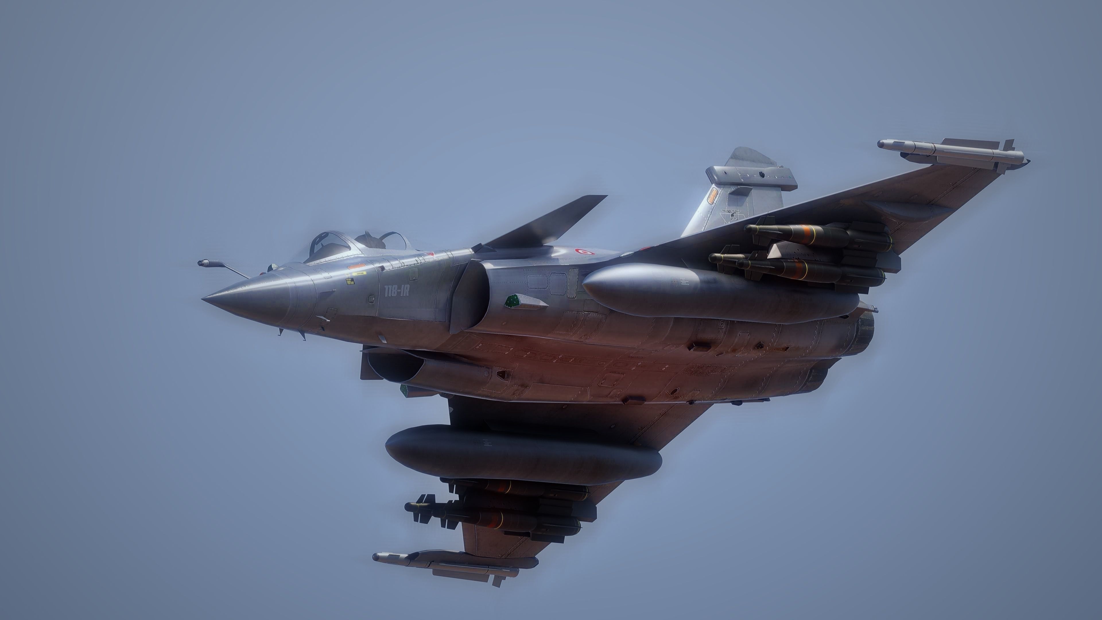 Dassault Rafale C - Rigged - High Resolution Cocpit Low-poly 3D model_14
