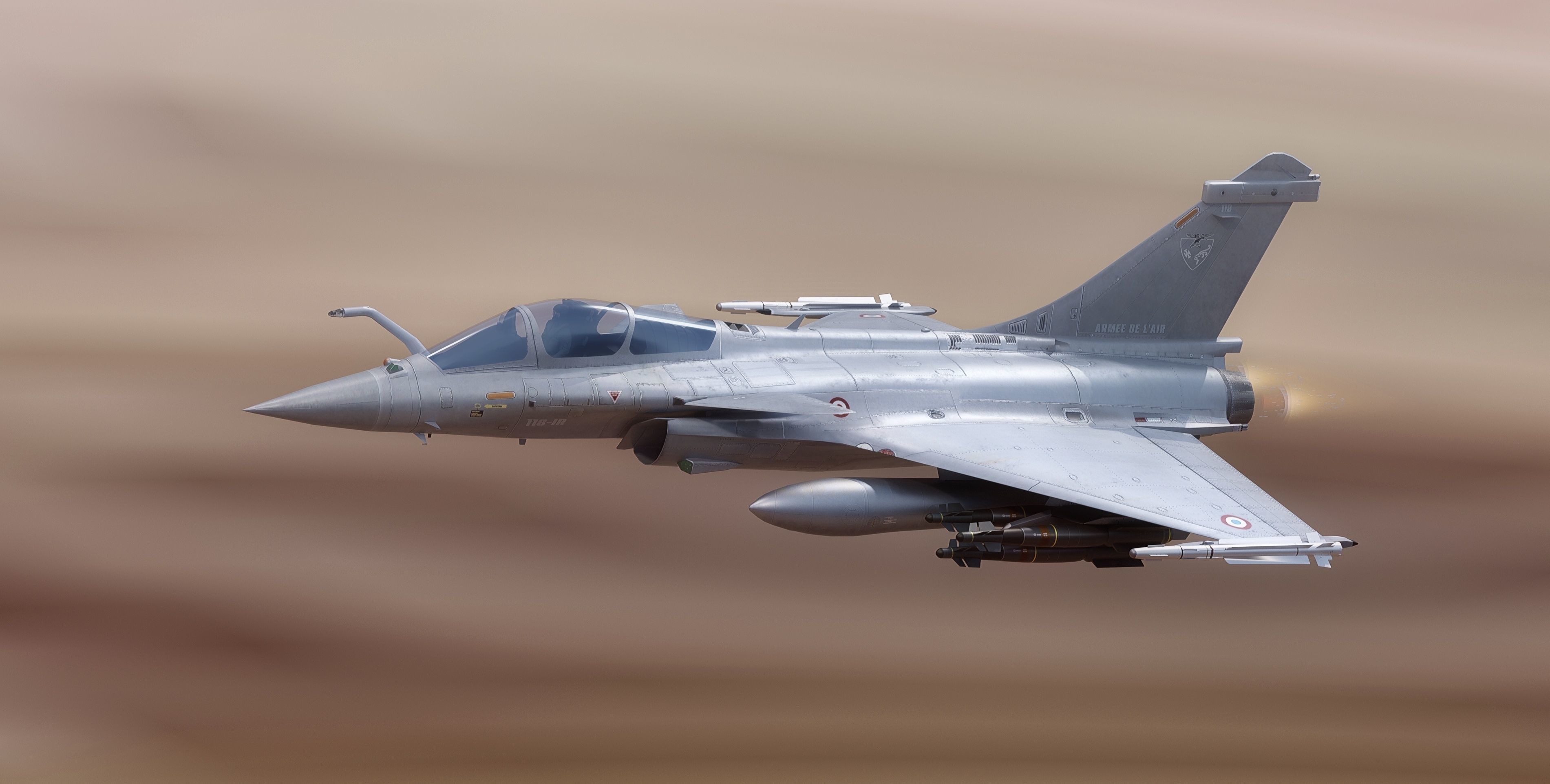 Dassault Rafale C - Rigged - High Resolution Cocpit Low-poly 3D model_8