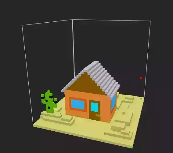 Desert Simple MagicaVoxel Model 3D model