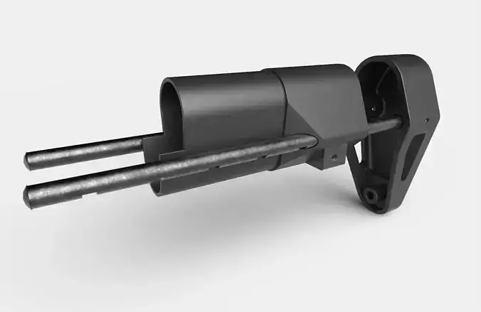 Armaspec XPDW Stock for AR Rifles Low-poly 3D model