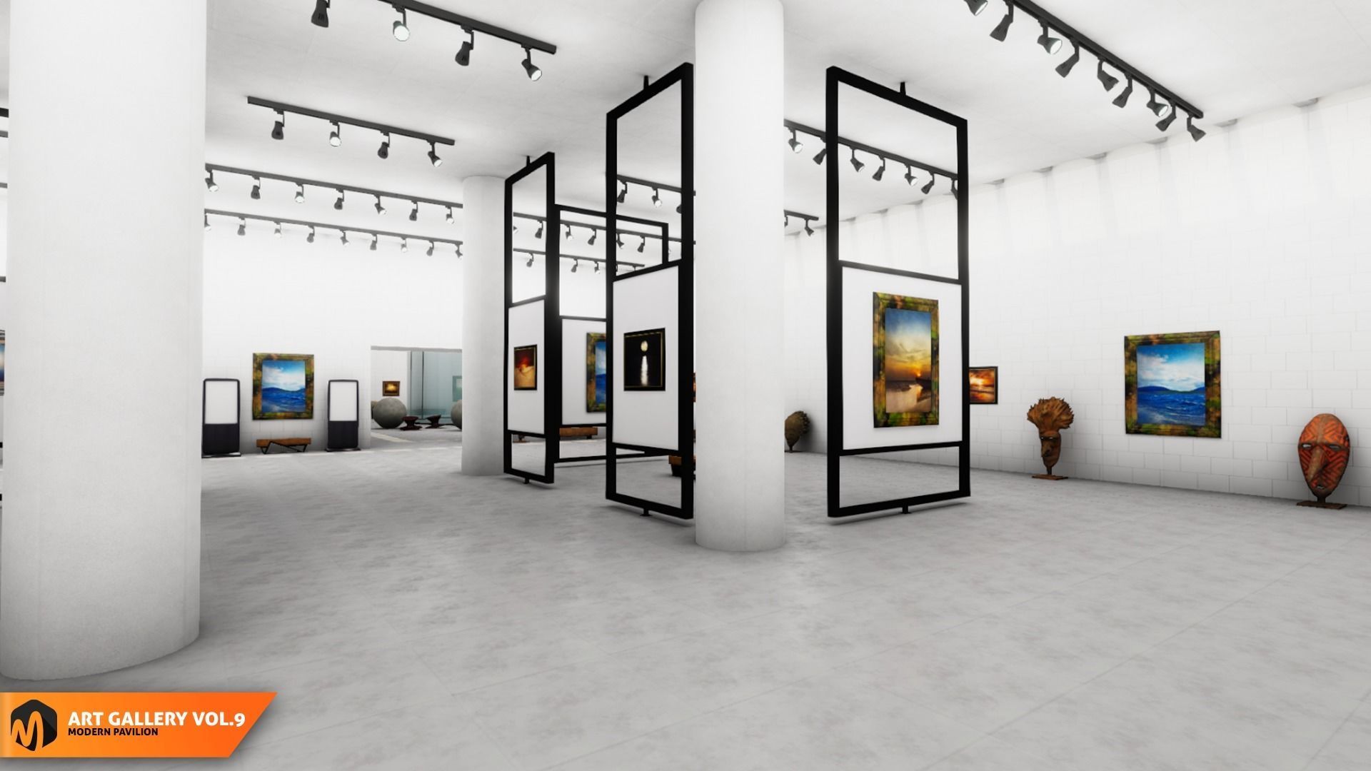 Art gallery Vol9 - modern pavilion 3D model_3