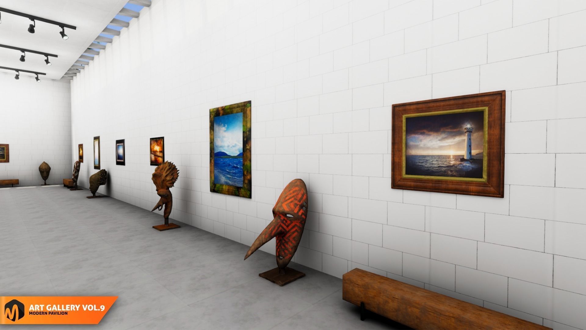 Art gallery Vol9 - modern pavilion 3D model_4