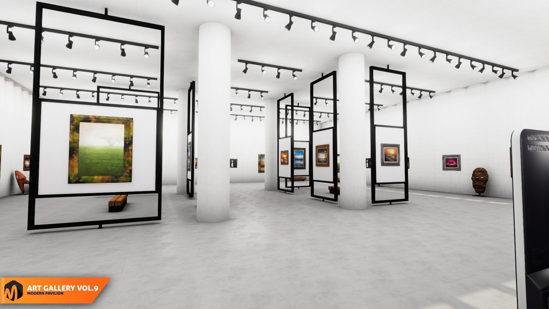 Art gallery Vol9 - modern pavilion 3D model_16