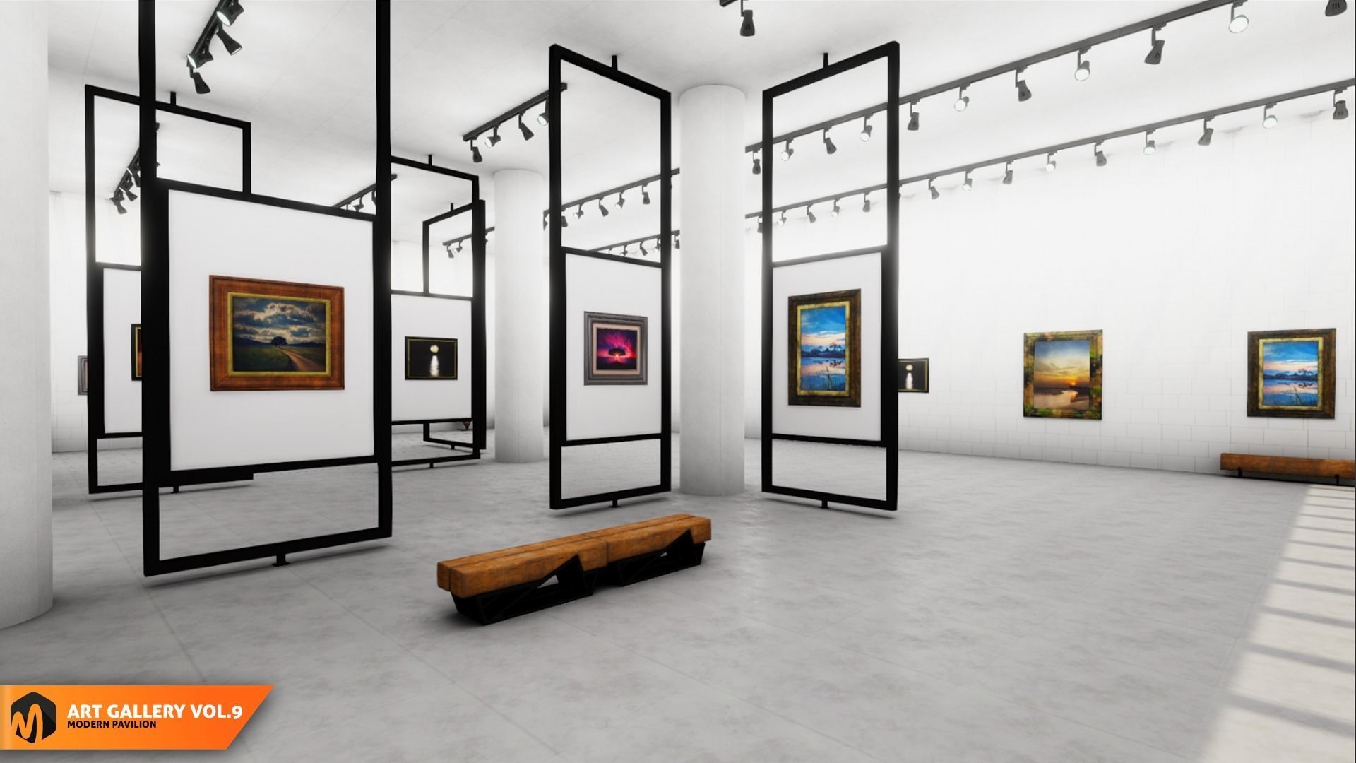 Art gallery Vol9 - modern pavilion 3D model_2