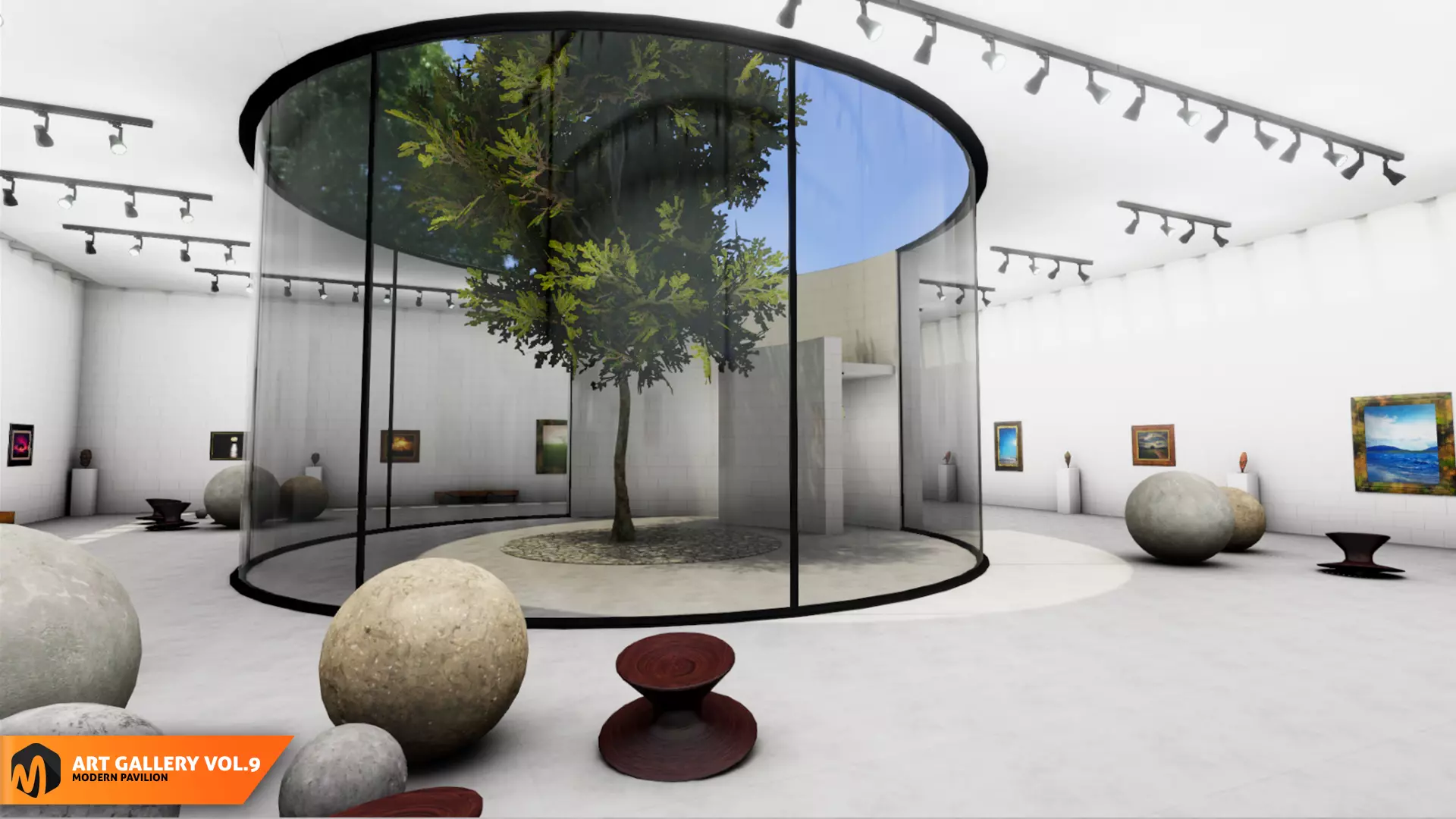 Art gallery Vol9 - modern pavilion 3D model_0