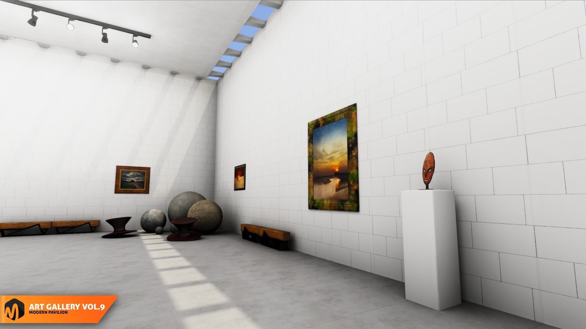 Art gallery Vol9 - modern pavilion 3D model_11