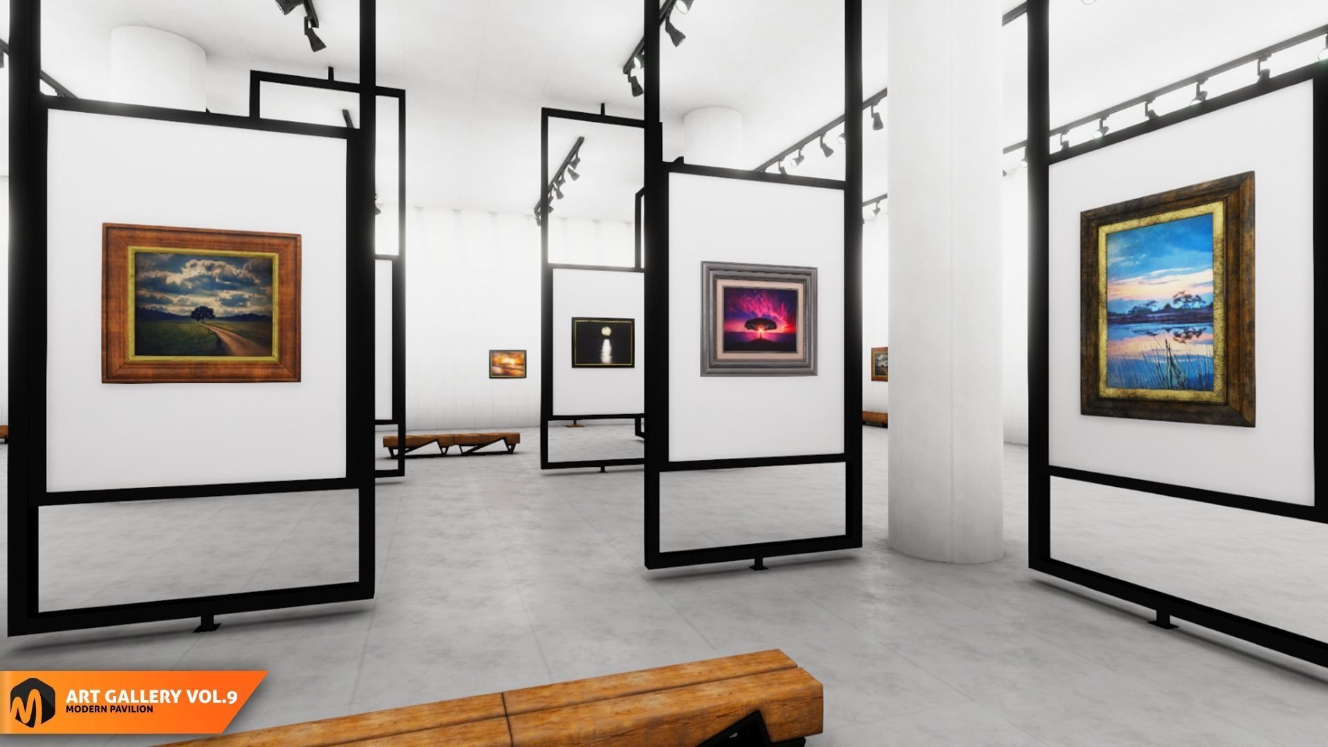 Art gallery Vol9 - modern pavilion 3D model_7