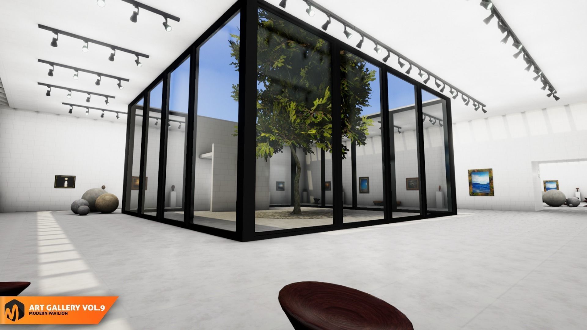 Art gallery Vol9 - modern pavilion 3D model_9