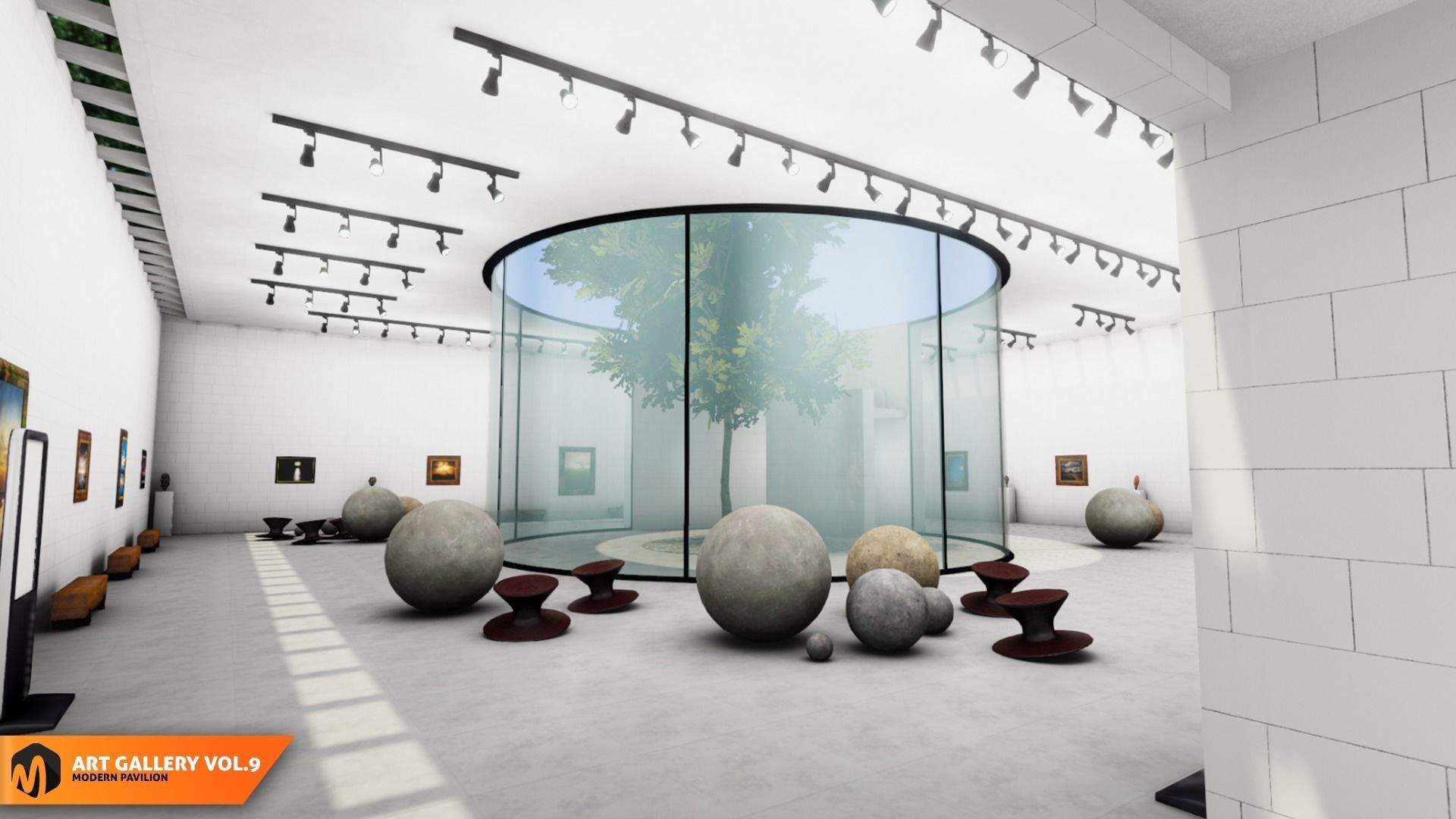 Art gallery Vol9 - modern pavilion 3D model_8