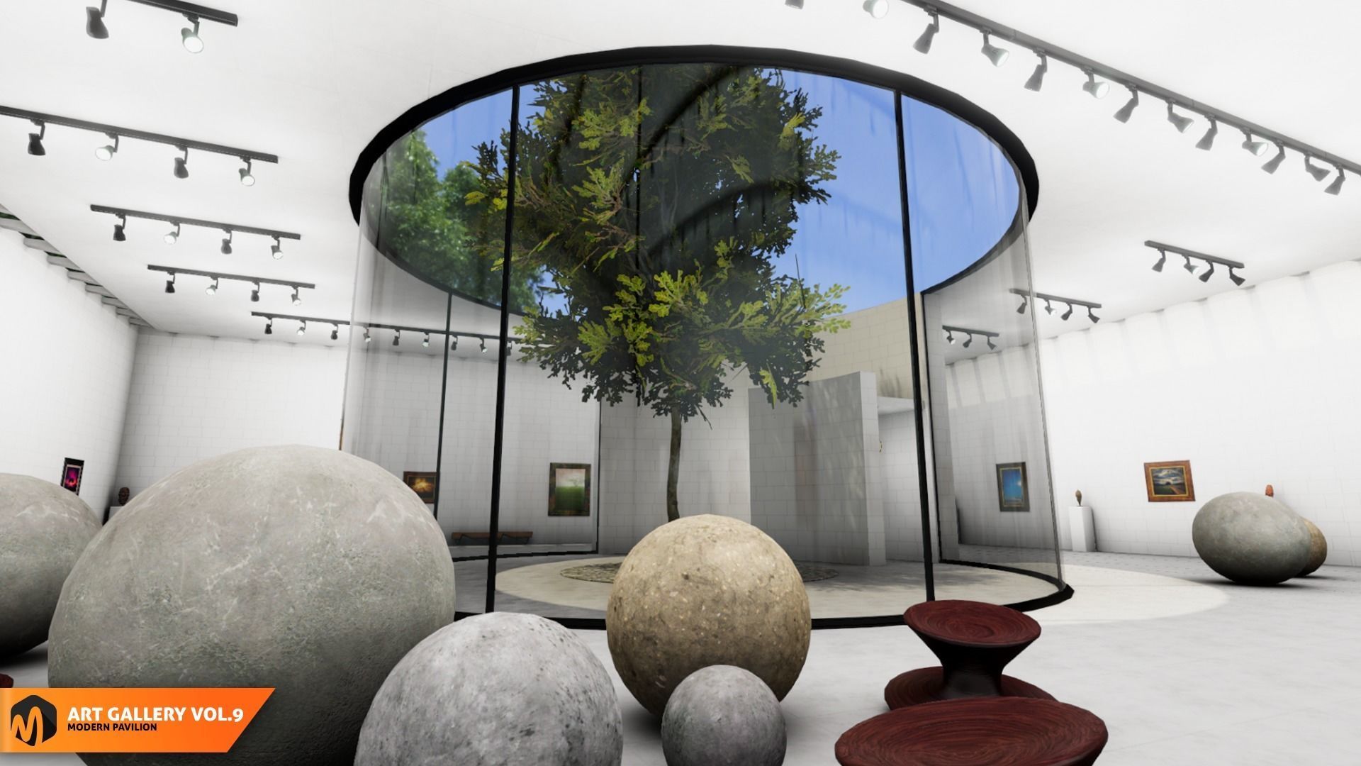 Art gallery Vol9 - modern pavilion 3D model_13