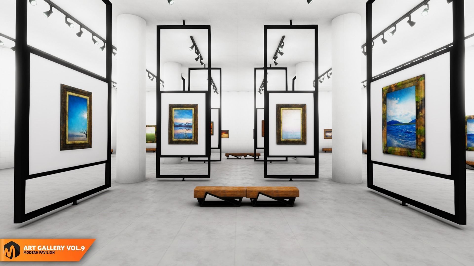 Art gallery Vol9 - modern pavilion 3D model_15