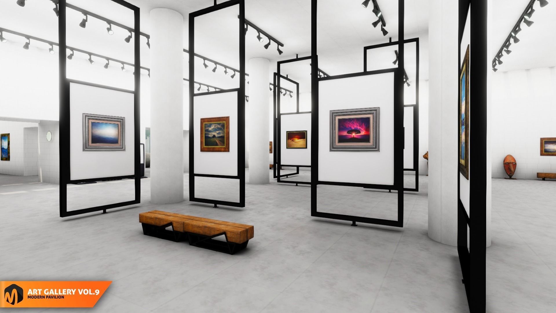 Art gallery Vol9 - modern pavilion 3D model_12