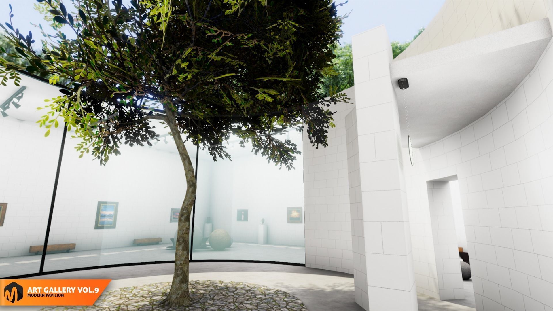 Art gallery Vol9 - modern pavilion 3D model_1