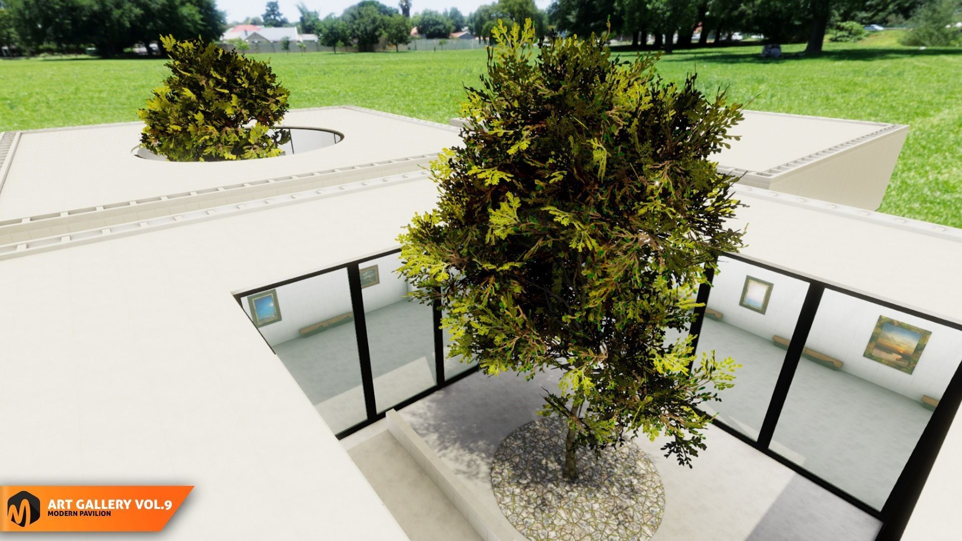 Art gallery Vol9 - modern pavilion 3D model_10