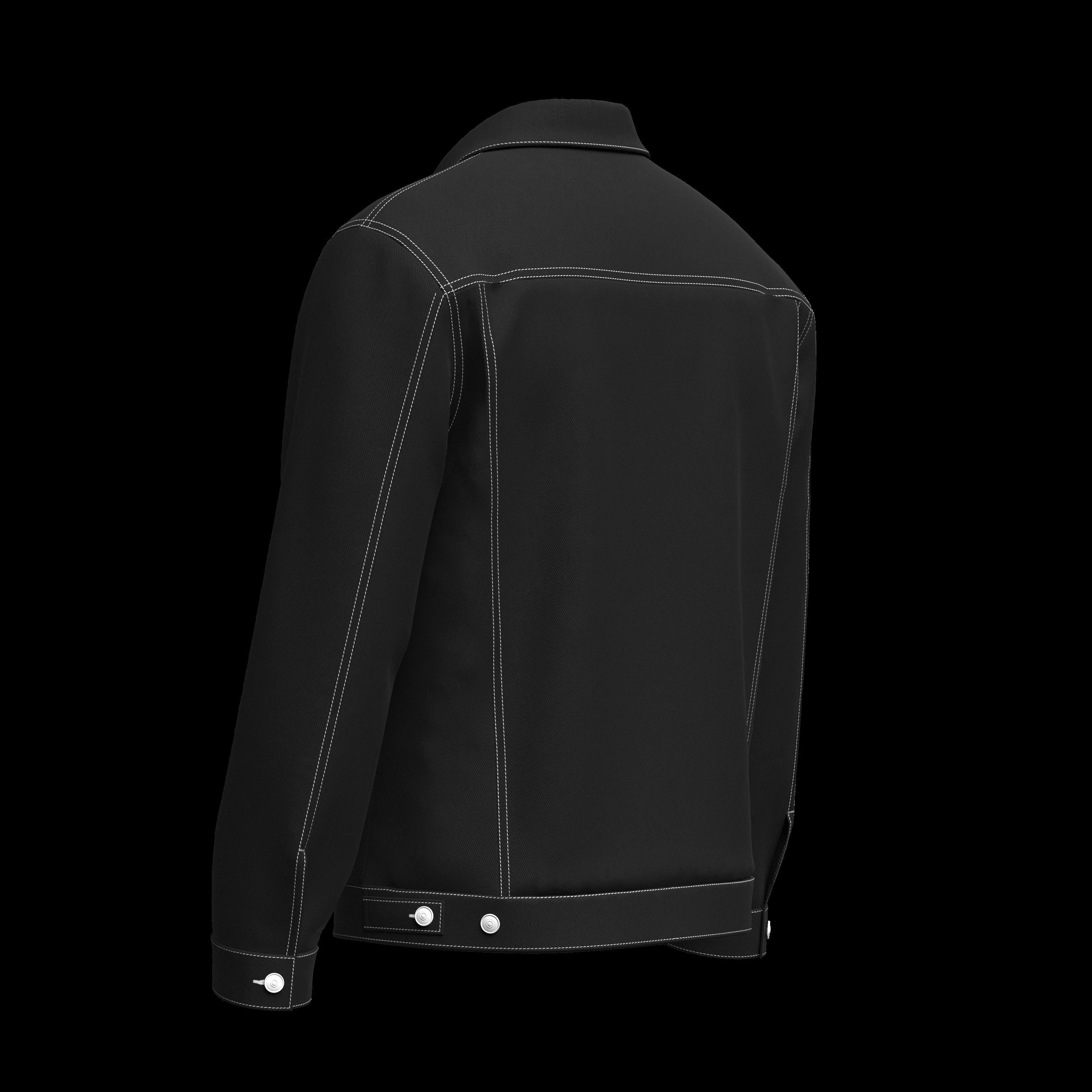 Denim Jacket 3d Model 3D model_9