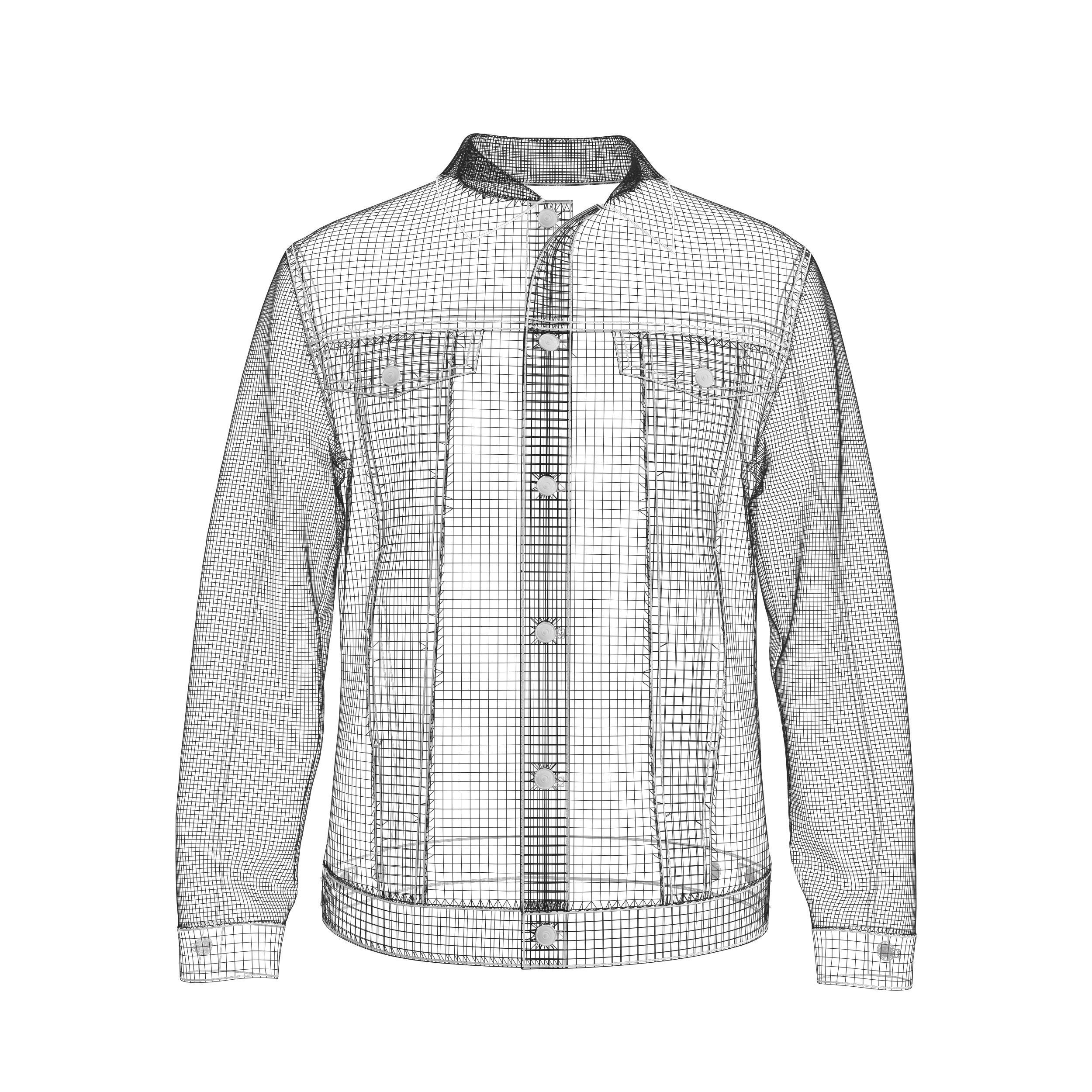 Denim Jacket 3d Model 3D model_4