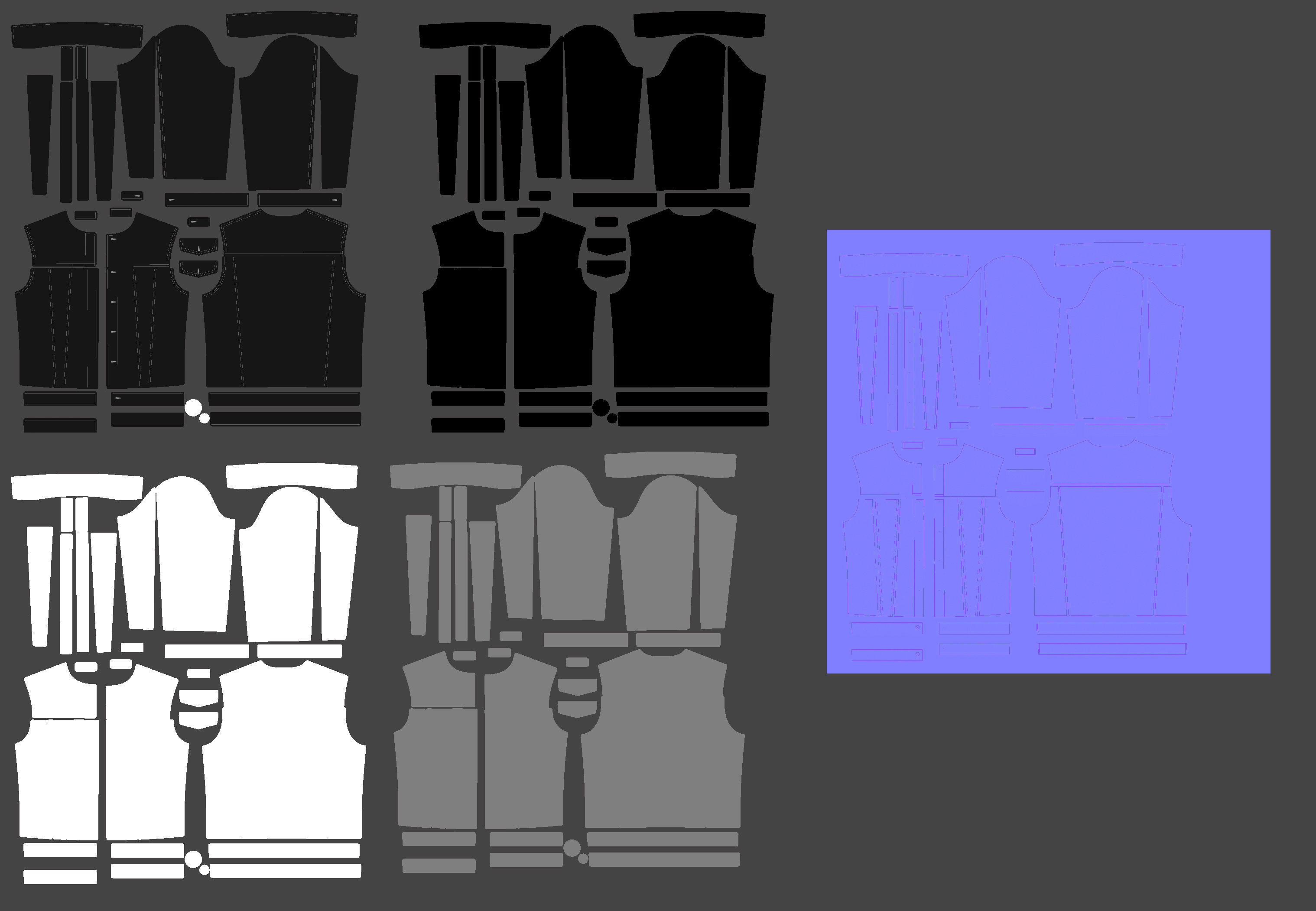 Denim Jacket 3d Model 3D model_3