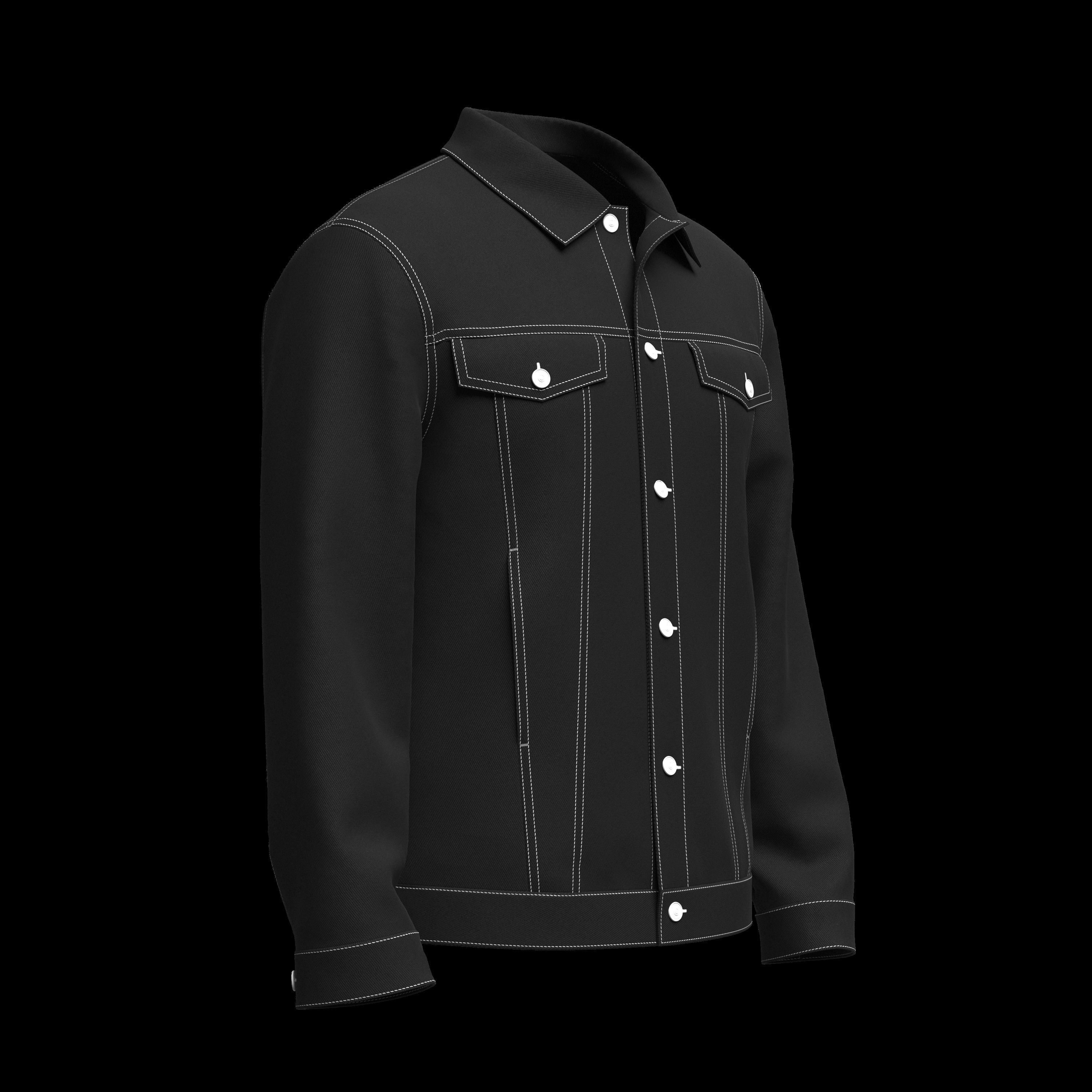 Denim Jacket 3d Model 3D model_5