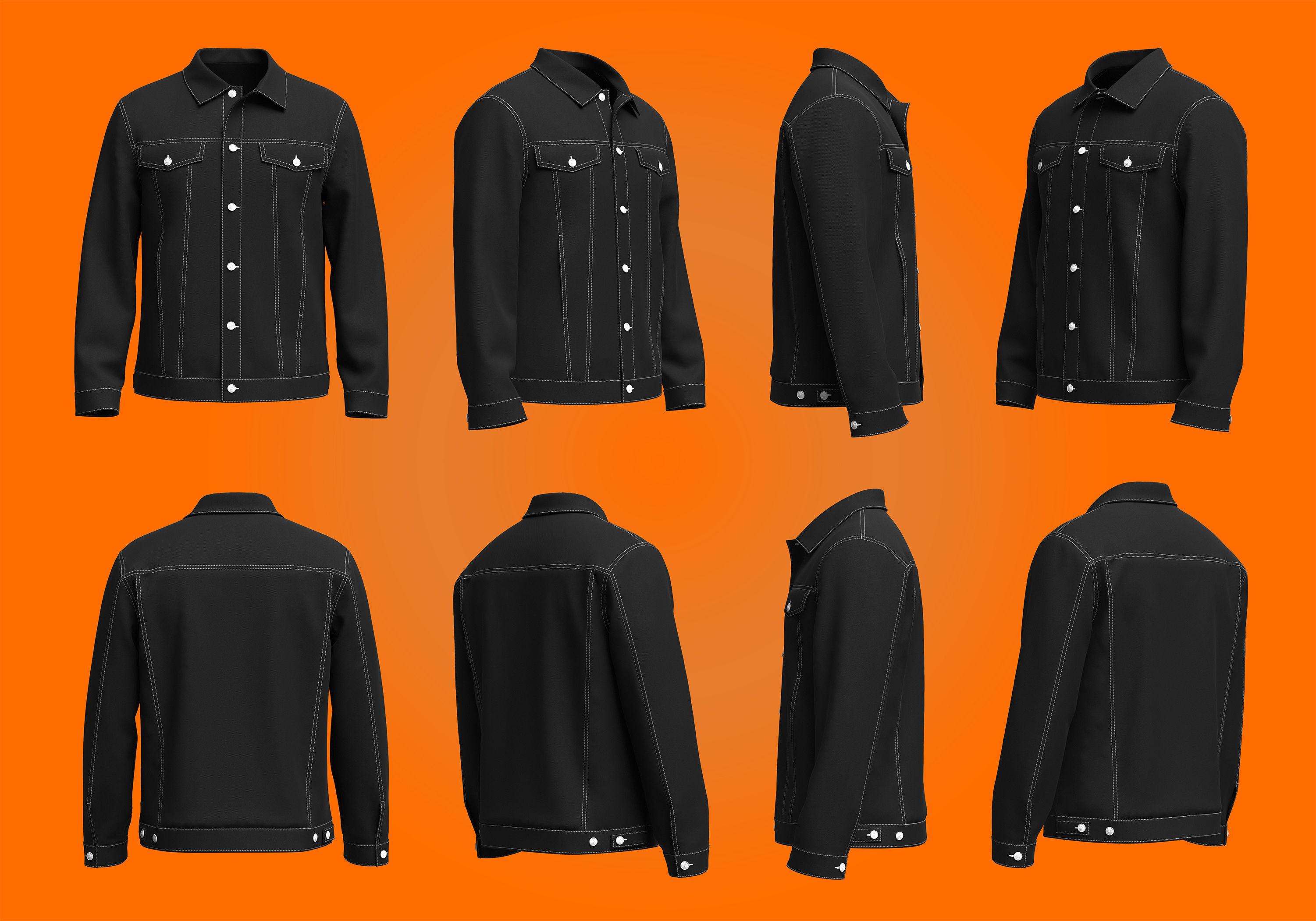 Denim Jacket 3d Model 3D model_1