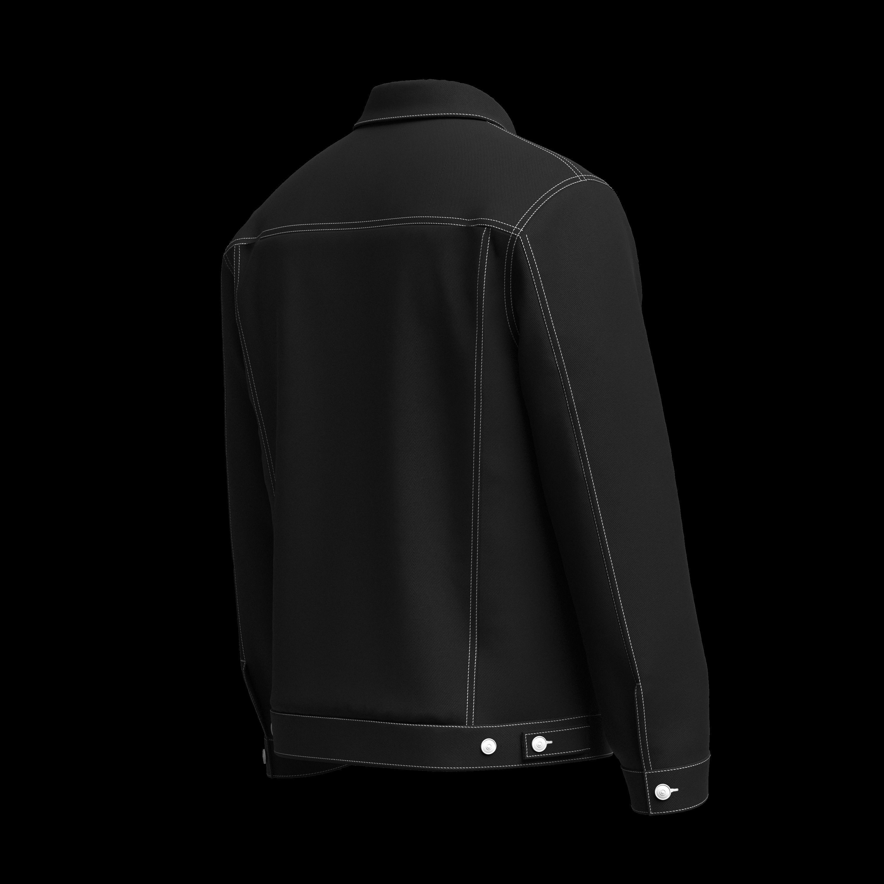 Denim Jacket 3d Model 3D model_7