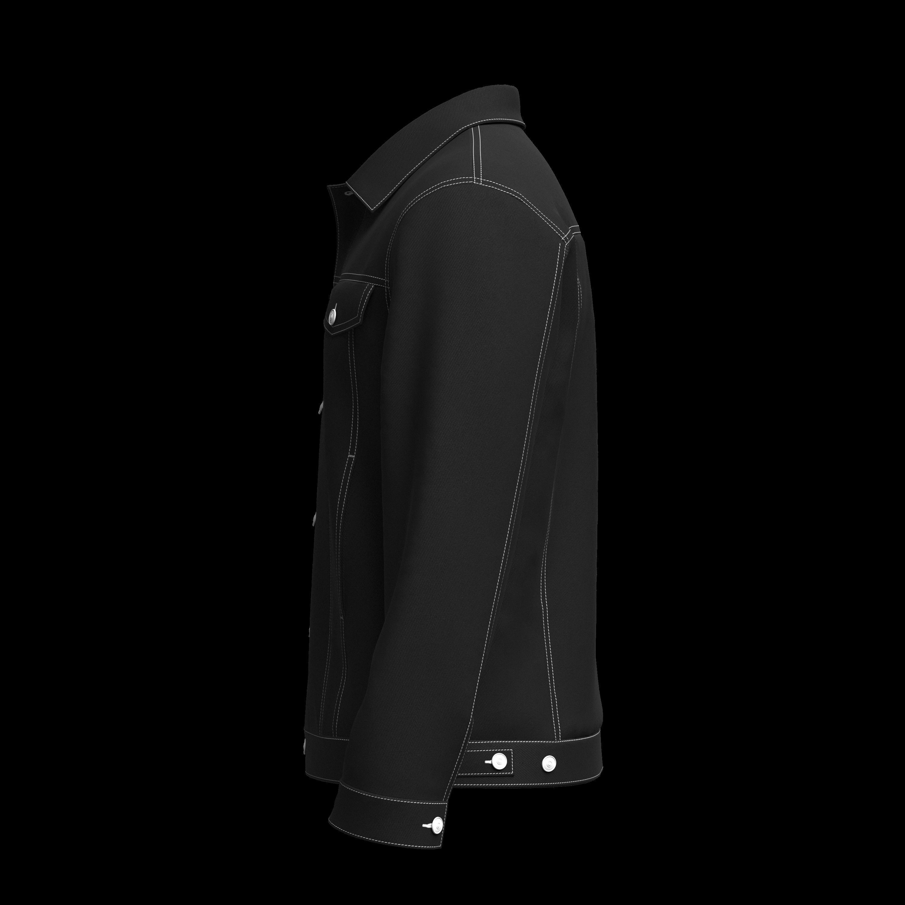 Denim Jacket 3d Model 3D model_10