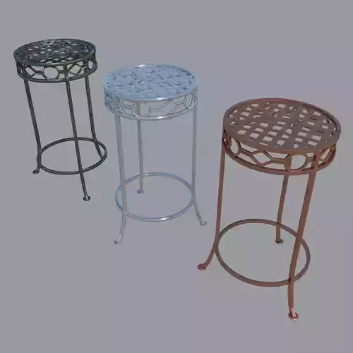 Small Metal Table 3D model