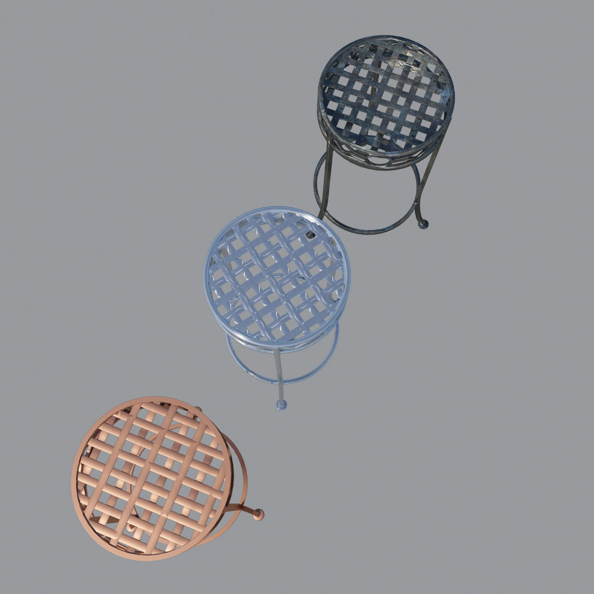 Small Metal Table 3D model_5