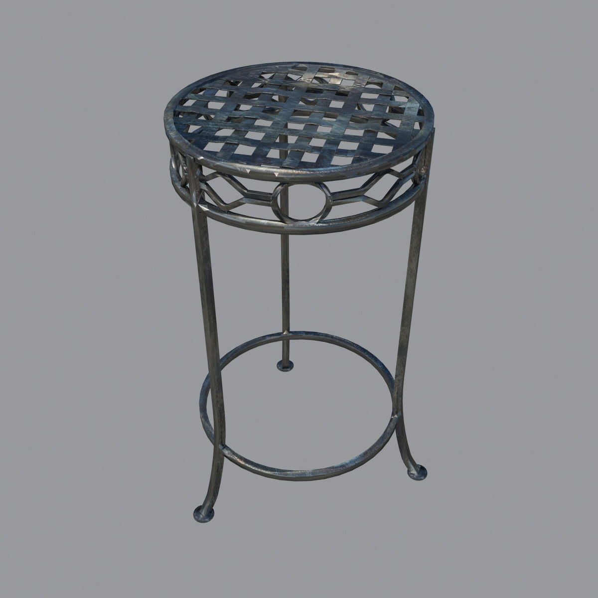 Small Metal Table 3D model_1
