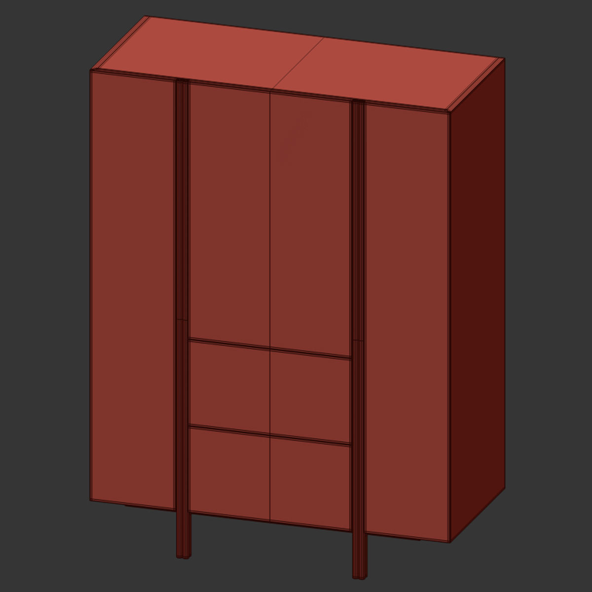 Cabinet Edge 3D model_1