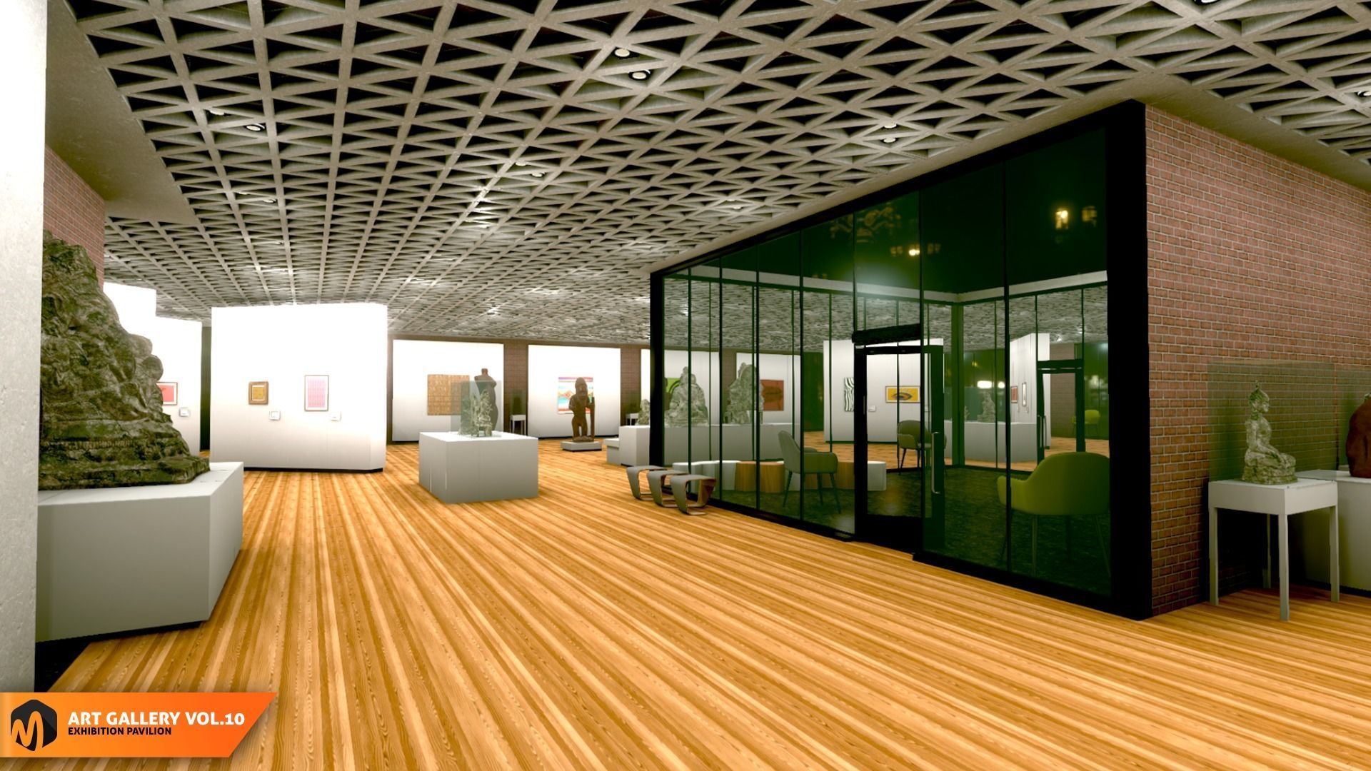 Art gallery Vol10 - exhibition pavilion 3D model_9