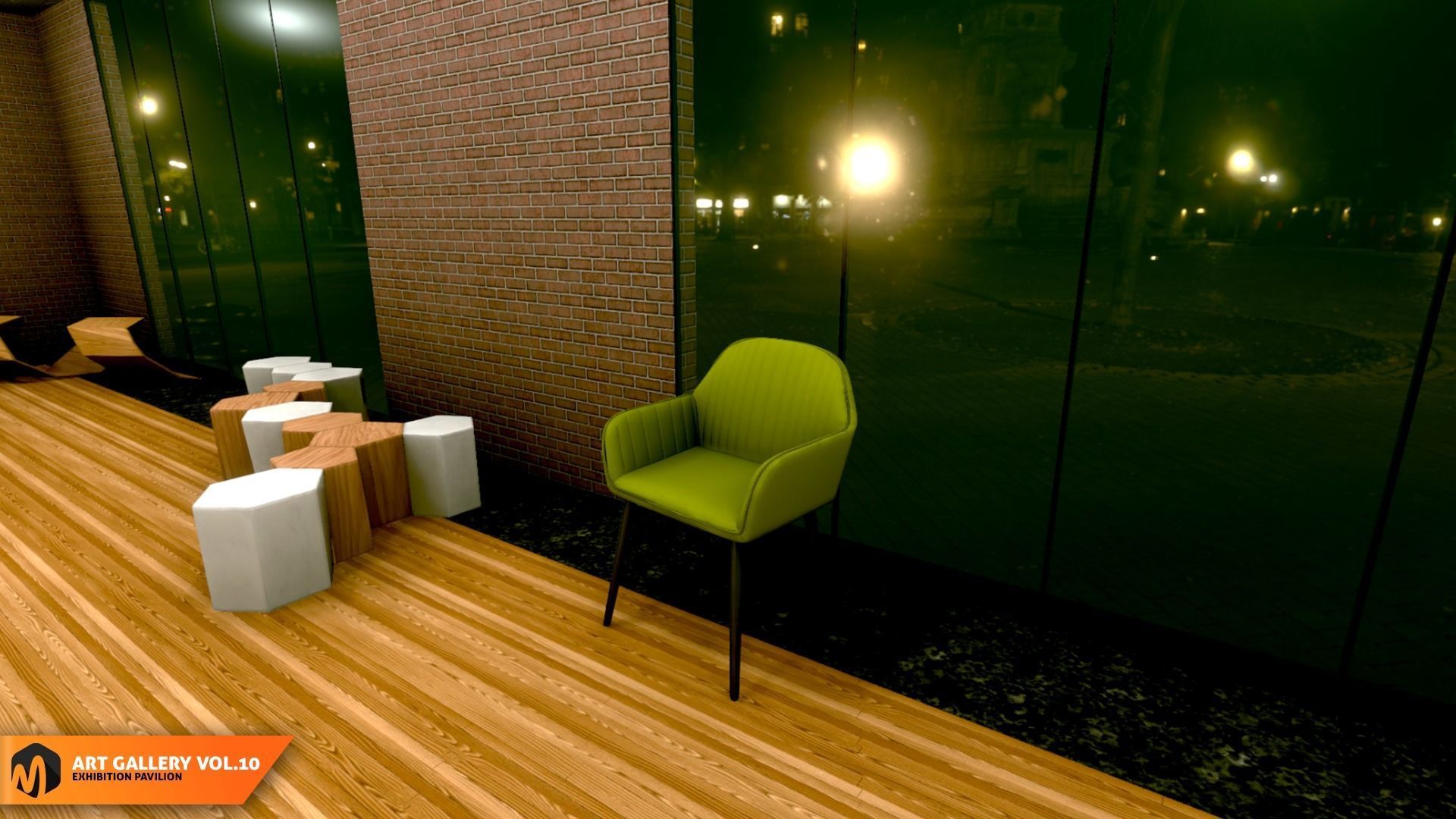 Art gallery Vol10 - exhibition pavilion 3D model_7