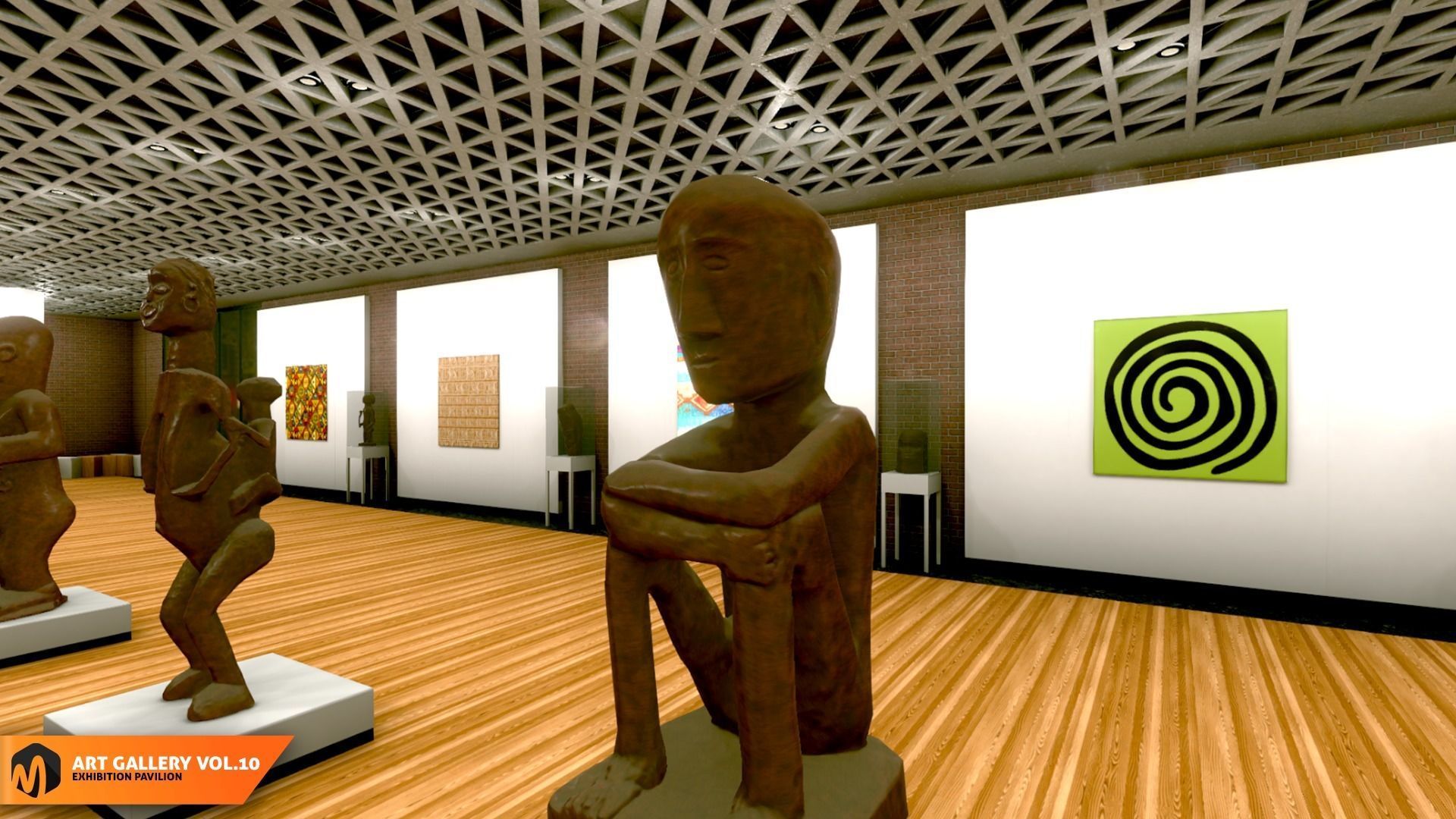 Art gallery Vol10 - exhibition pavilion 3D model_12