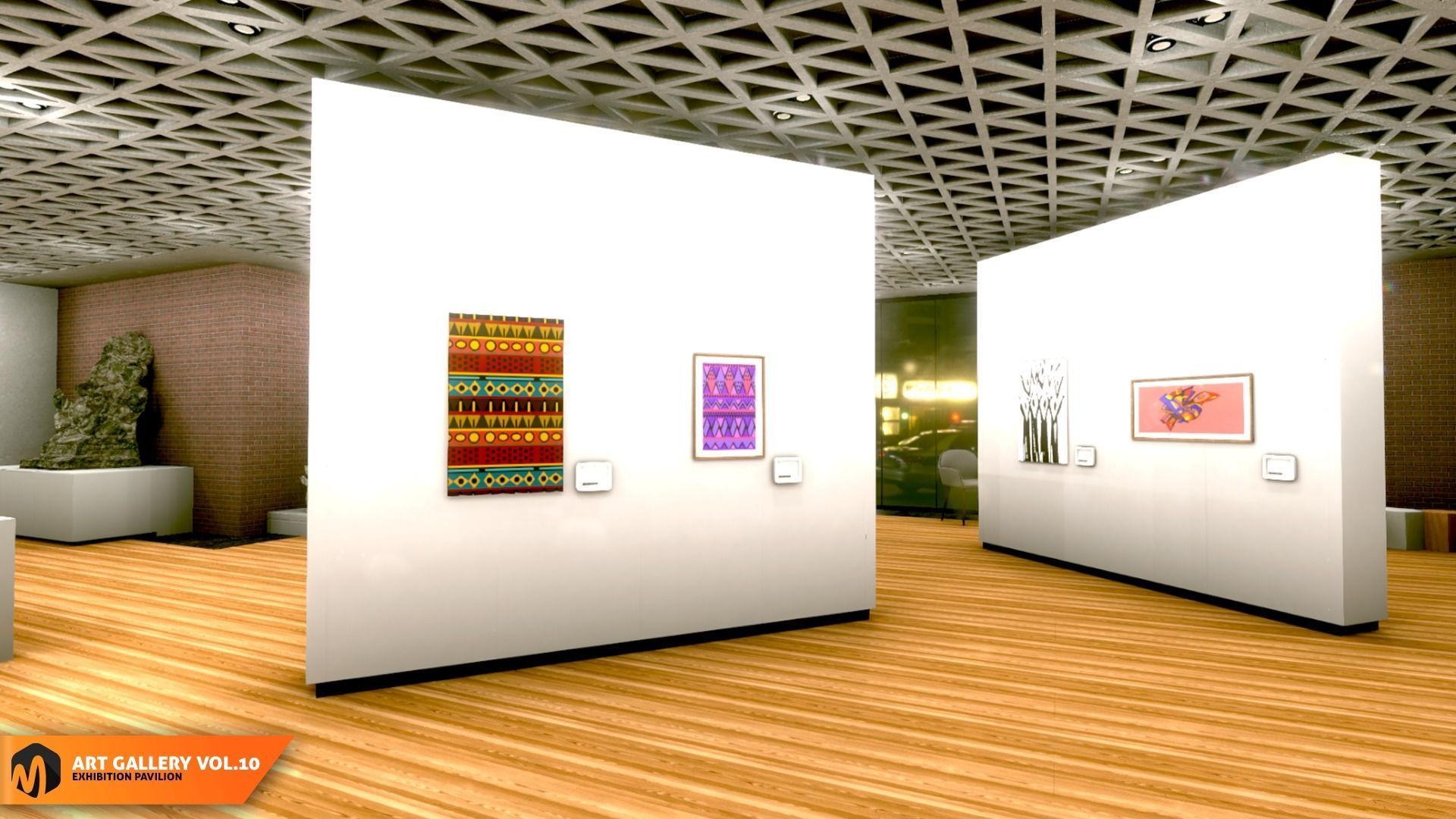 Art gallery Vol10 - exhibition pavilion 3D model_17
